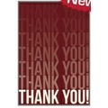 Red Thank You Everyday Blank Note Card (3 1/2"x5")